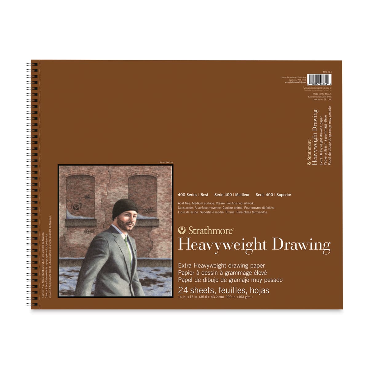 Strathmore Heavyweight Drawing Pad - 14" x 17", 24 Sheets, 100 lb (163 gsm).