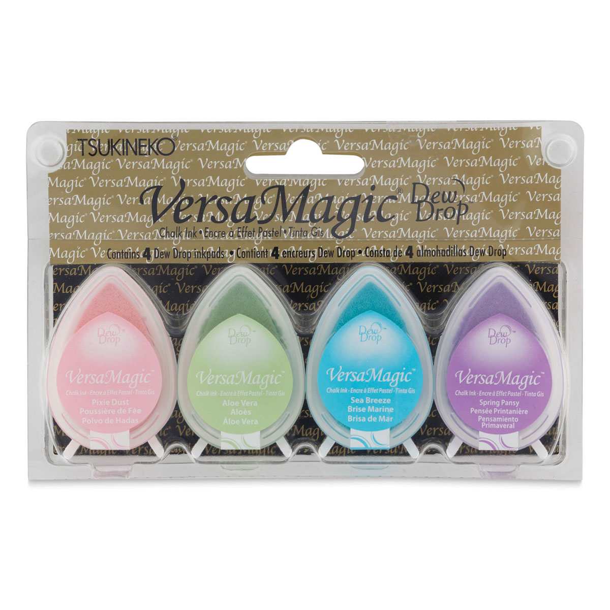 Tsukineko VersaMagic Dew Drop Ink Pads - Set of 4, Pretty Pastels