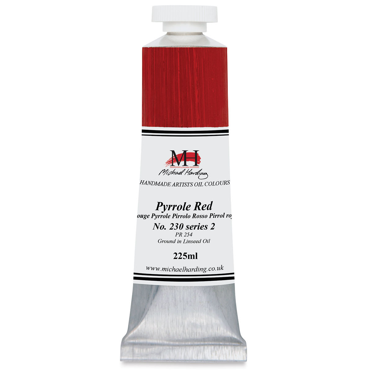 Michael Harding Artists Oil Color - Pyrrole Red, 225 ml, Tube