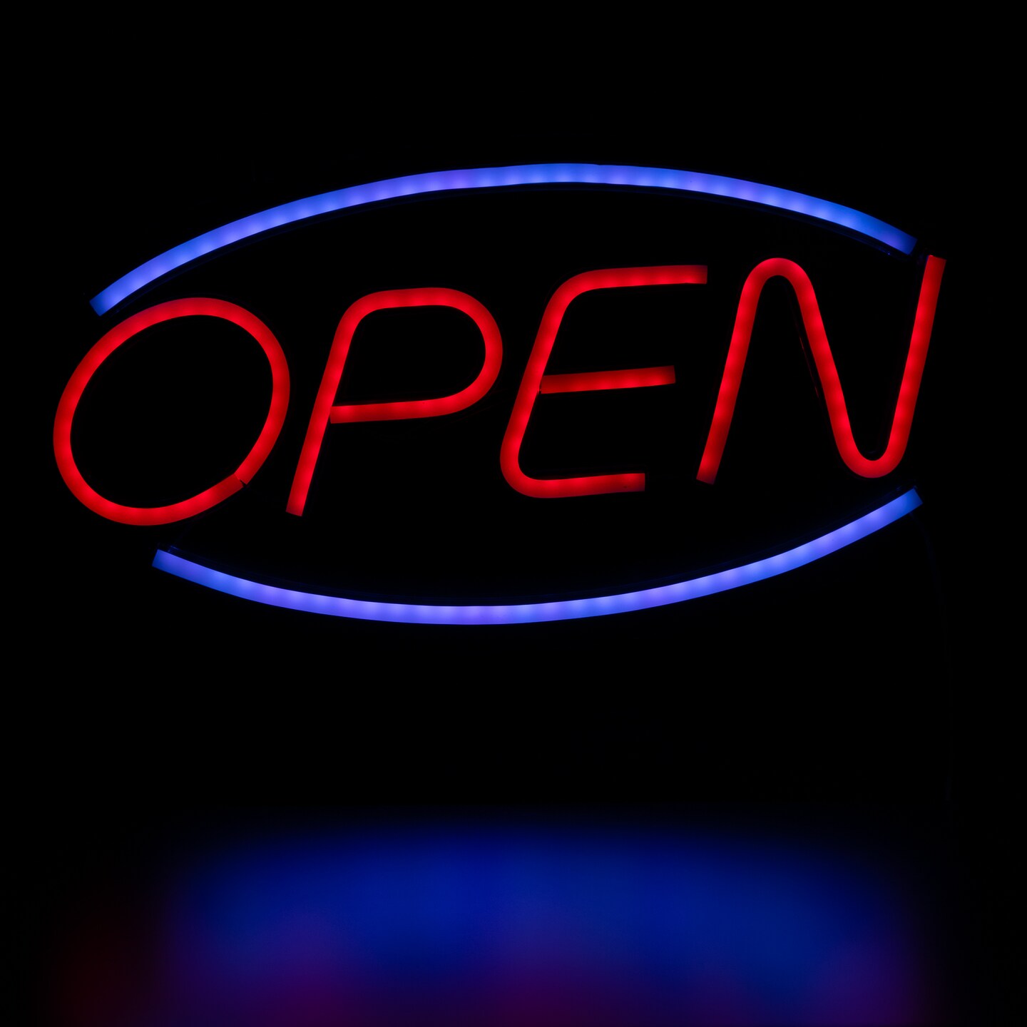 Northlight LED Open Neon Lighted Wall Sign - 17.75" - Red and Blue