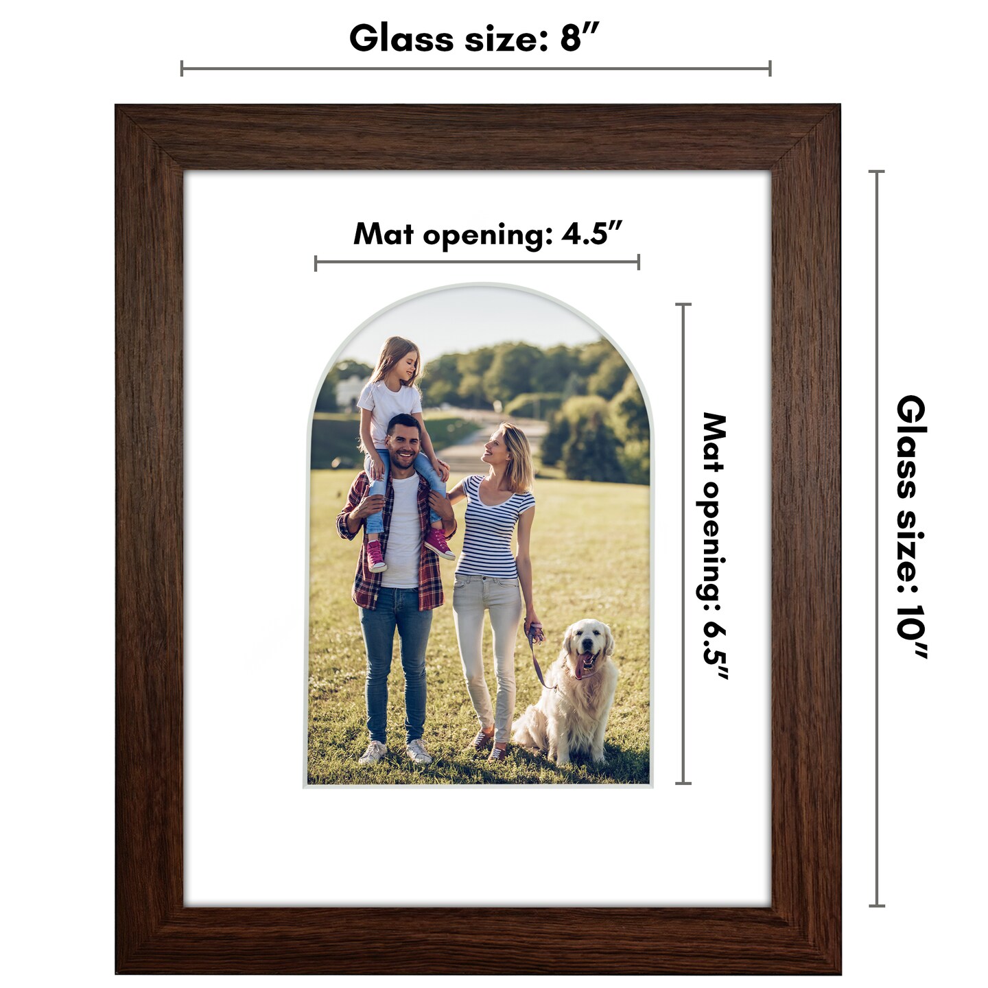 Americanflat Picture Frame with Arch-Shaped Mat - Ideal for Any Room, Living Rooms, Dorm Room