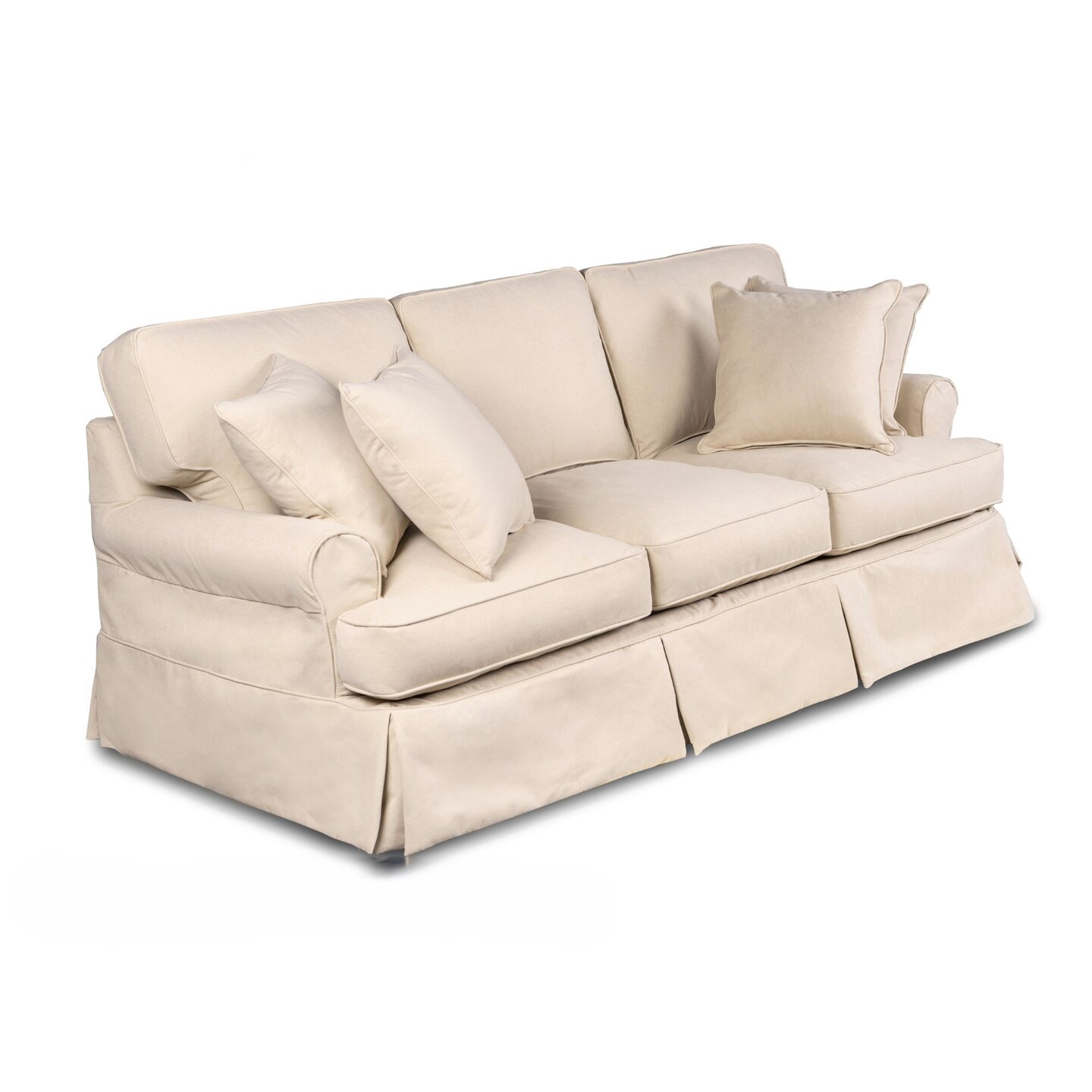 The Hamptons Collection Sunset Trading Horizon T-Cushion Sofa Slipcover - 85&#x22; - Tan