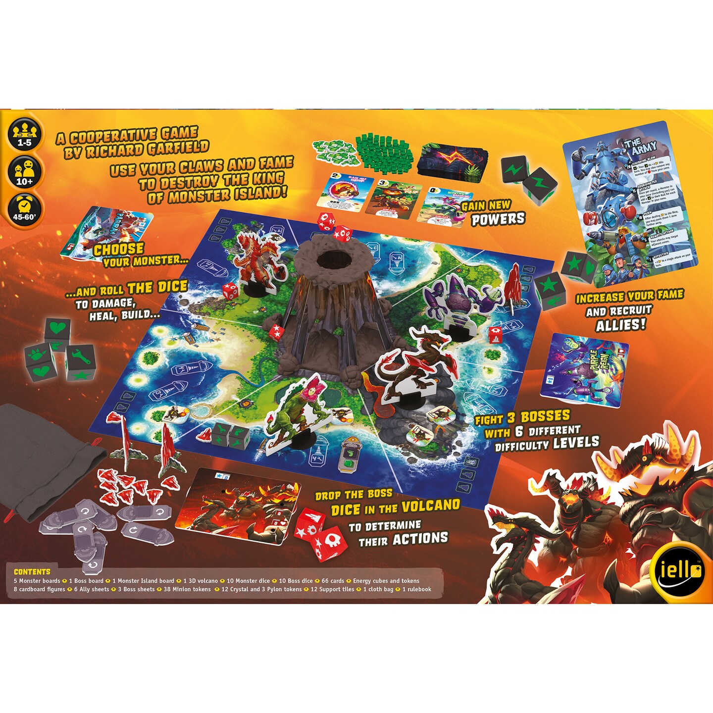 IELLO: King of Monster Island - Strategy Board Game, Sequel of the King Of Line, Family Game, Play Cooperatively, Ages 10+, 1-5 Players, 60 Minutes