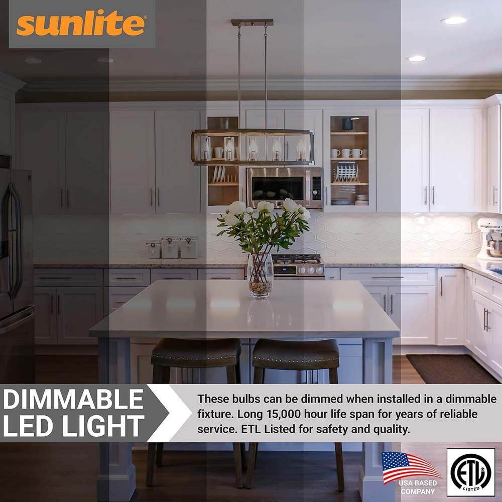 Sunlite 5w LED Filament CA11 Flame Tip Chandelier E12 5000K Bulb - 60W Equiv