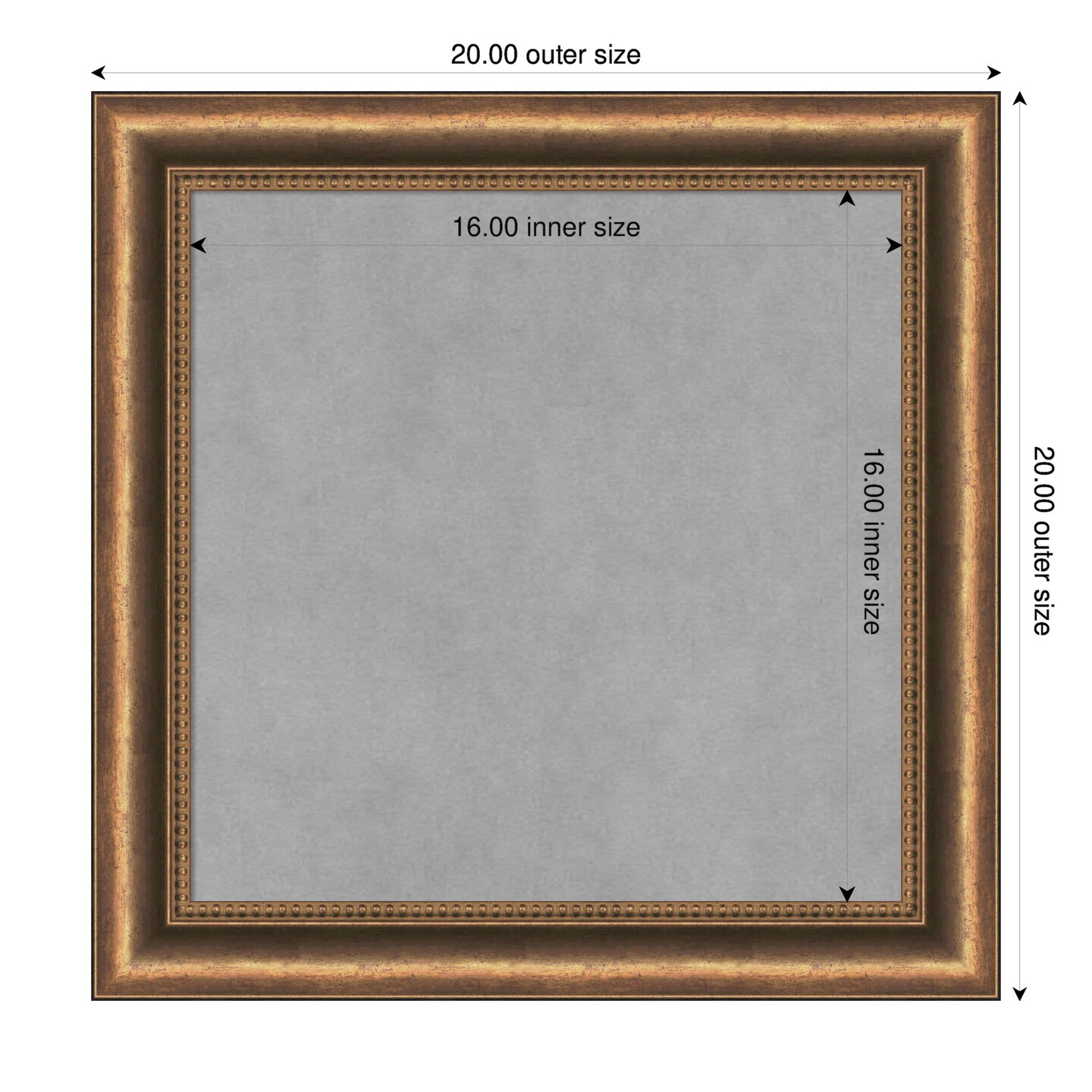 Manhattan Bronze Narrow Wood Framed Magnetic Board