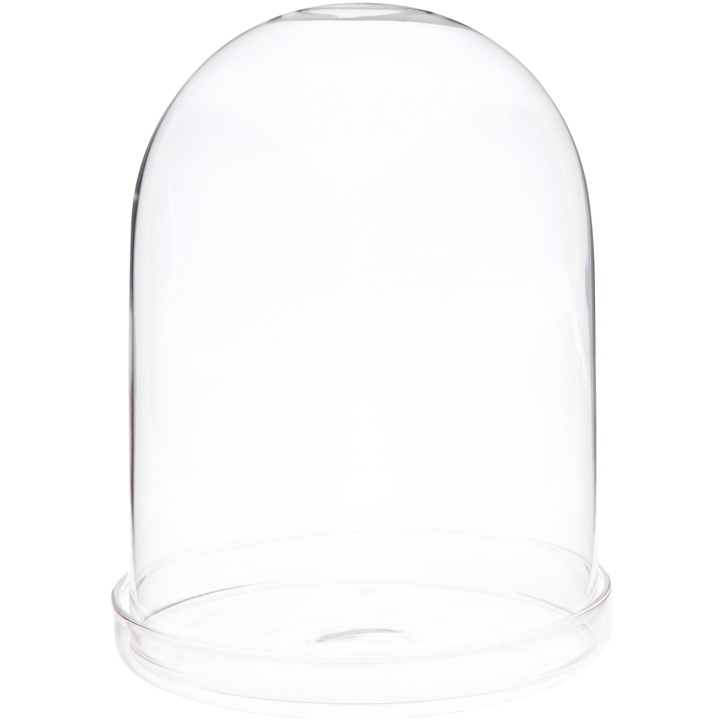 Plymor 4&#x22; x 5.5&#x22; Glass Display Dome Cloche (Clear Glass Tray Base)