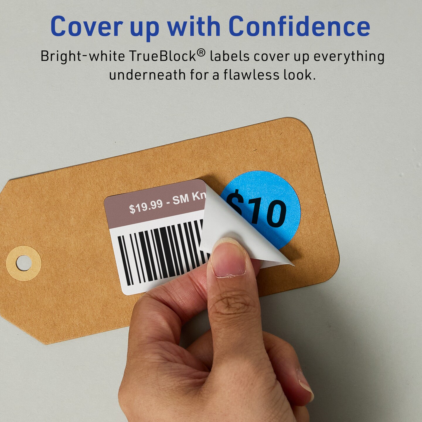 Avery TrueBlock Matte White Paper Labels, 1-1/2" x 2-3/4" Rectangle