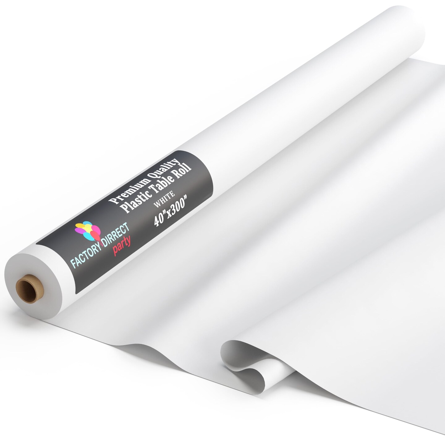 Exquisite Plastic Table Cover Roll &#x2013; 40&#x22; x 300&#x27; Disposable Tablecloth Roll &#x2013; Premium Thick 0.5 MIL Plastic Banquet Roll &#x2013; Party Table Cover Roll for Events &#x26; Catering