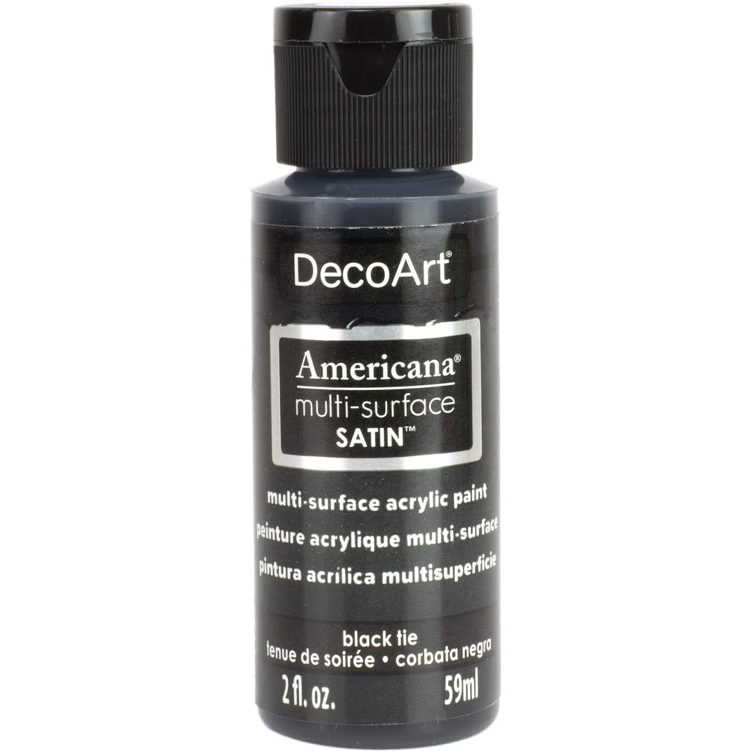 Americana Premium Multi-Surface Satin Finish Acrylics 2oz -for Wood, Metal, Glass, Ceramics, Fabric, Paper, Terra Cotta, Most Plastics and More