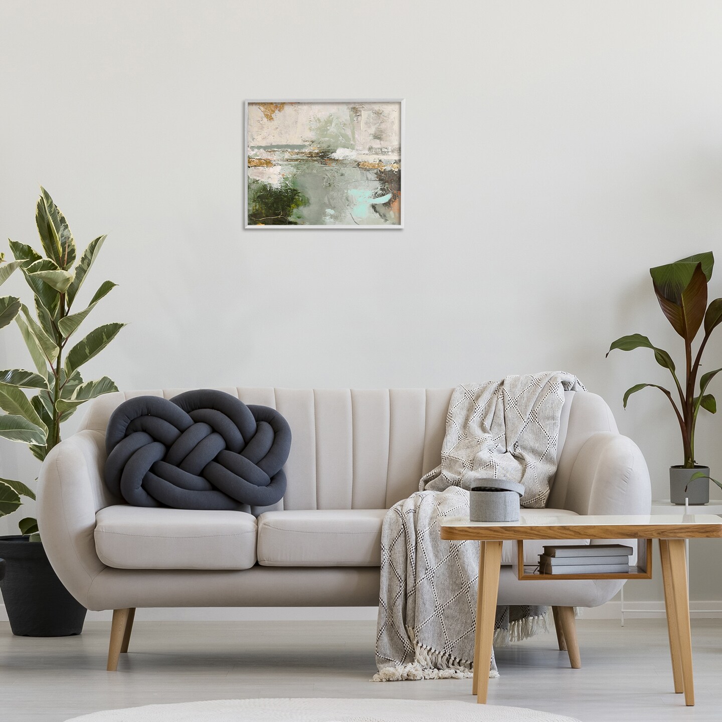 Stupell Industries Abstract Seascape Landscape Framed Giclee Wall Art Design by Design Fabrikken