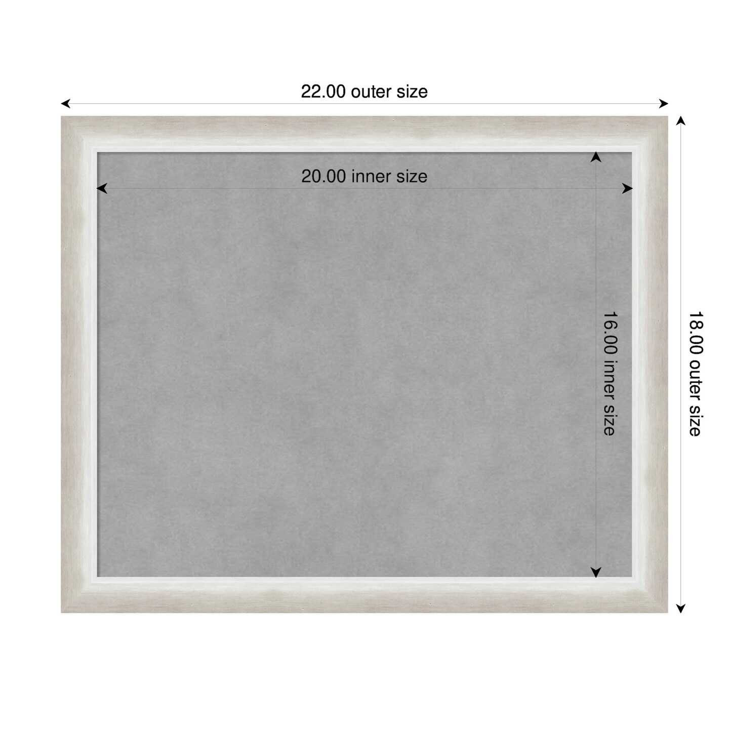 Two Tone Wood Framed Magnetic Board