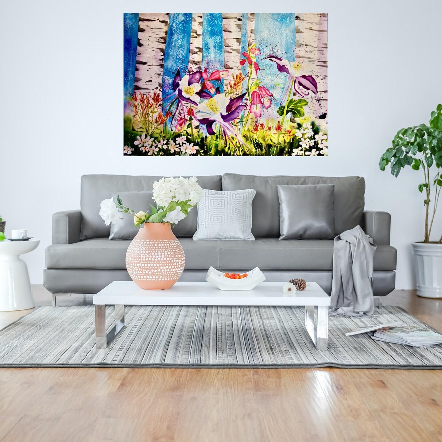 Western Wildflower Watercolor Flowers Original Painting