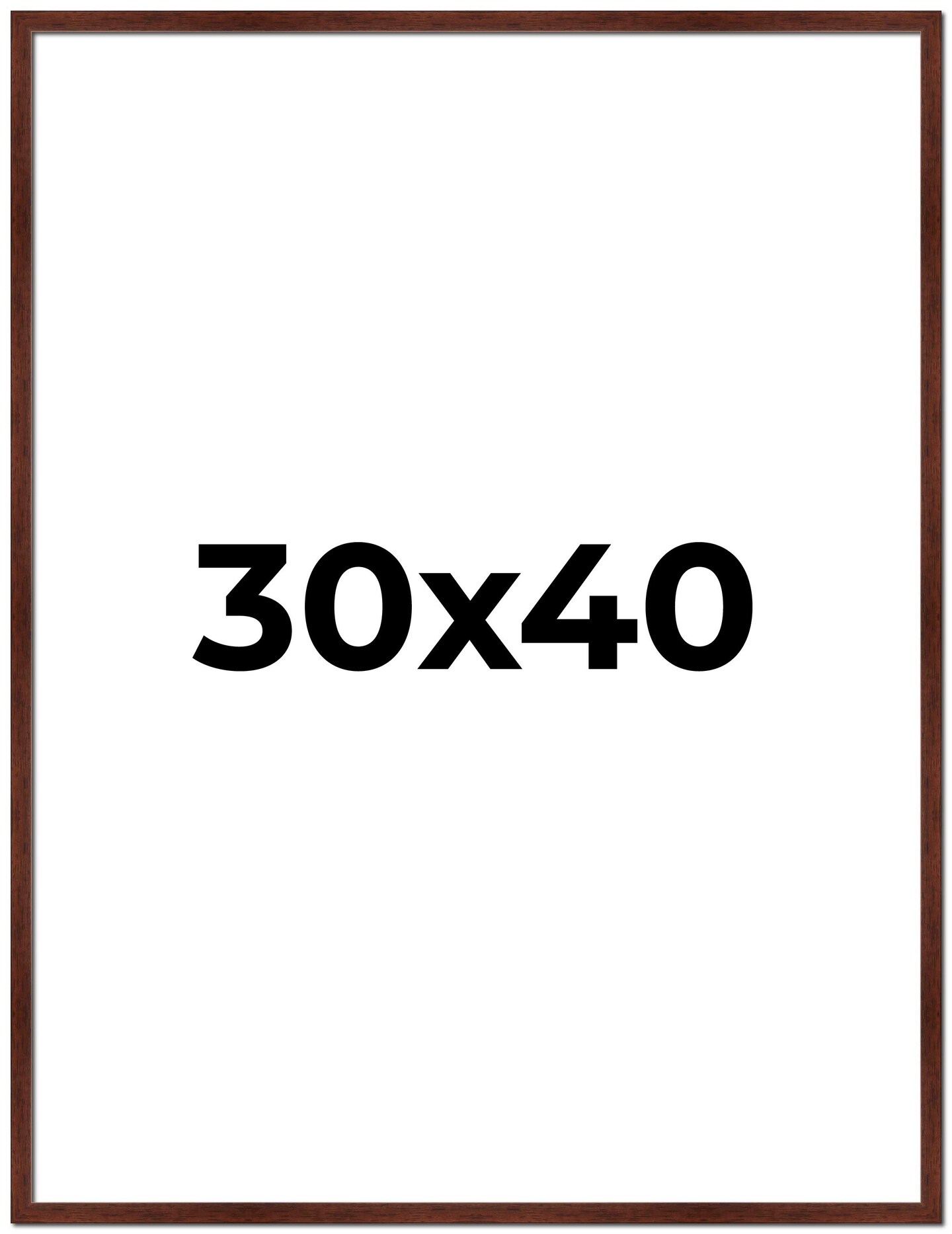 Classic Modern Brown Picture Frame - UV Acrylic, Foam Board Backing, Hanging Hardware