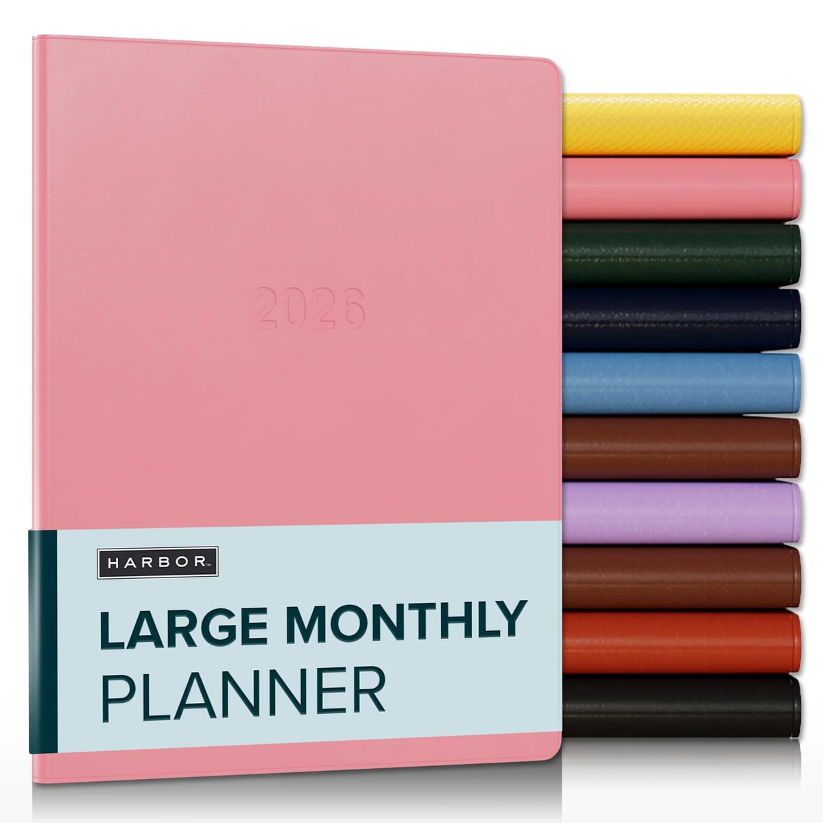 Harbor Large Monthly Planner 2026 - Calendar Planner And Notebook Durable Faux Leather 192 Pages Softcover Book Bound 975 X 75  465934823633256457
