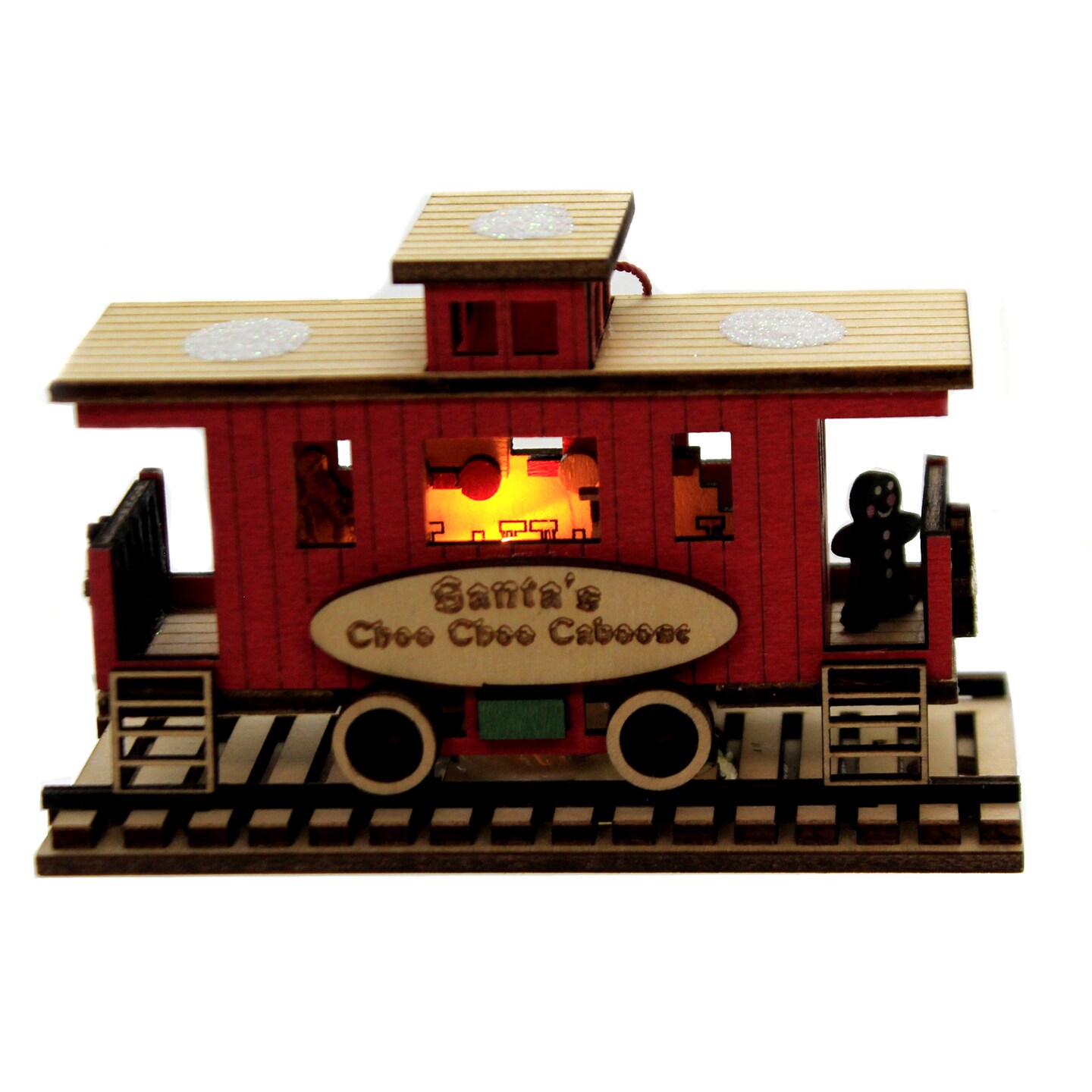 Ginger Cottages 2.75 In Santa's Choo Choo Caboose Tree Ornament , Ornament Rail Road Train