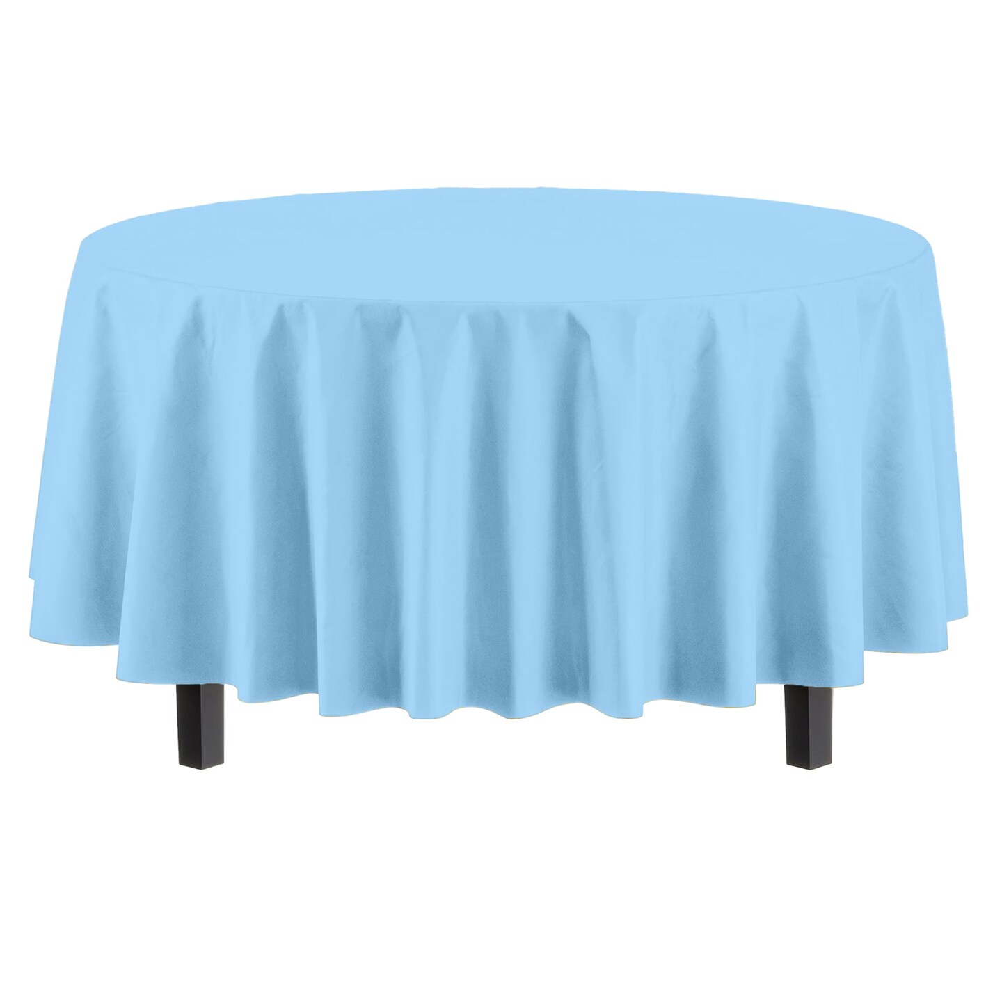 Exquisite Disposable Round Plastic Tablecloths – 6 Pack 84" Disposable Table Cloths – Indoor/Outdoor Party Tablecloth – Round Plastic Table Cover for Events & Party Supplies