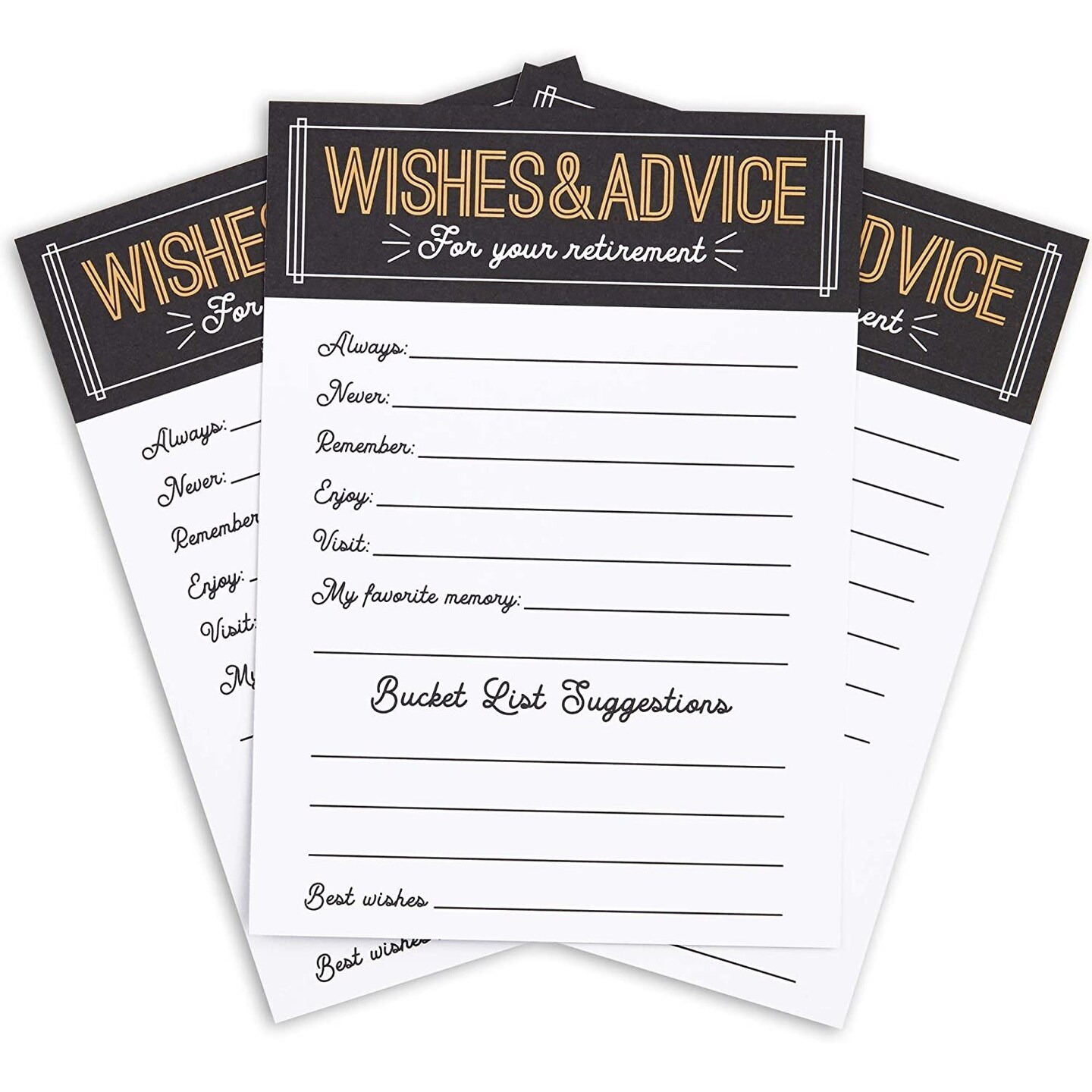 Retirement Advice and Wishes Cards (36 Pack)