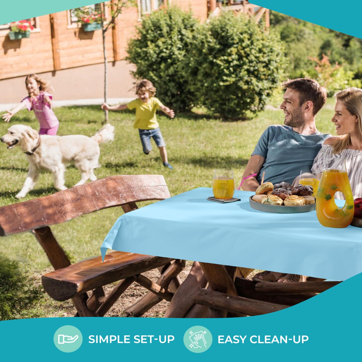 Exquisite Plastic Table Cover Roll – 40" x 100' Disposable Tablecloth Roll – Premium Thick 0.5 MIL Plastic Banquet Roll – Party Table Cover Roll for Events & Catering