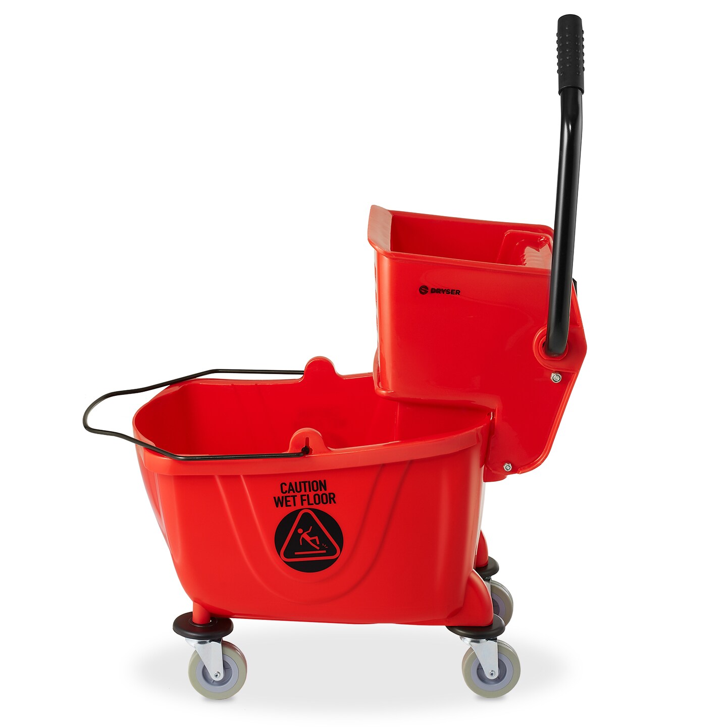 Dryser Commercial Mop Bucket with Side Press Wringer, 26 Quart