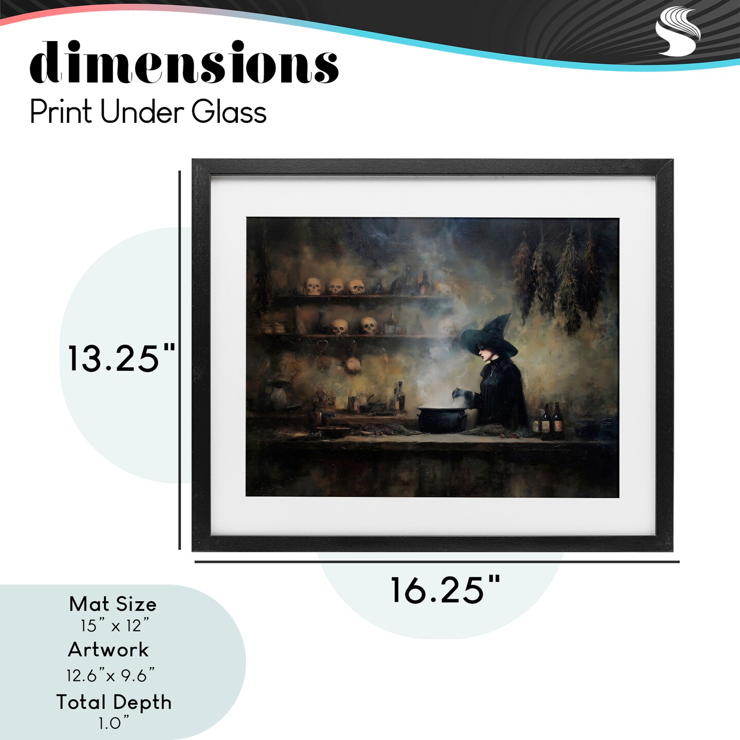Stupell Industries Witch's Cauldron Brew Framed Print Under Glass, design by Arlington Prints