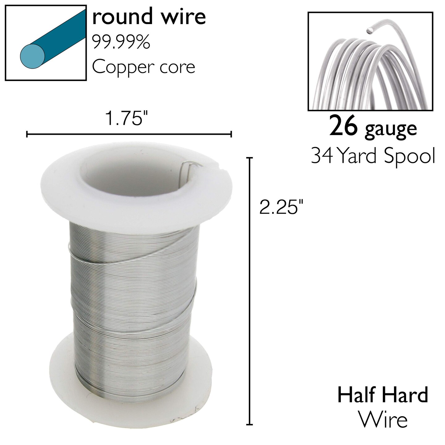 The Beadsmith Wire Elements Lacquered Tarnish-Resistant Copper Wire