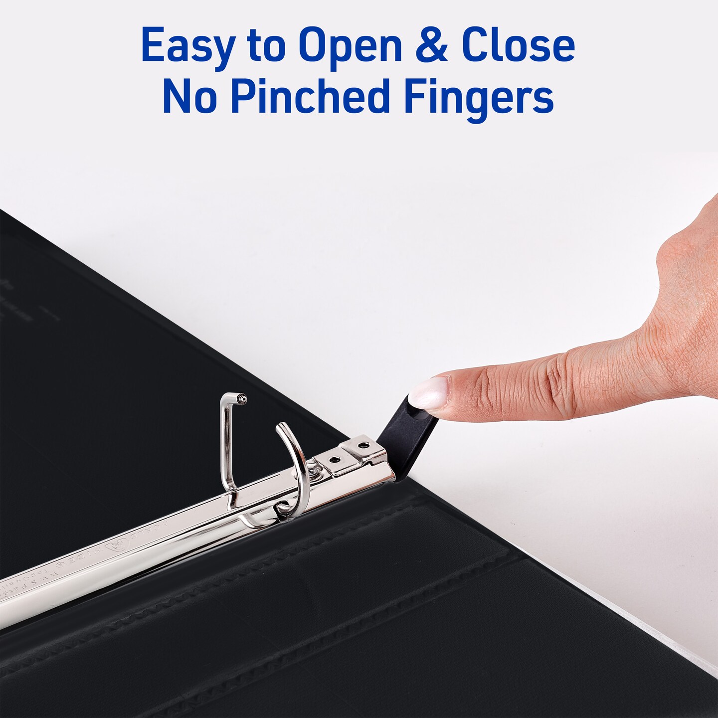 Avery Heavy-Duty View 3 Ring Binder, 1 Inch One Touch Slant Rings, 250-Sheet Capacity, DuraHinge, 1.4 Inch Wide Spine, Customizable Clear Cover and Spine, Black Binders (4-Pack of 79868)