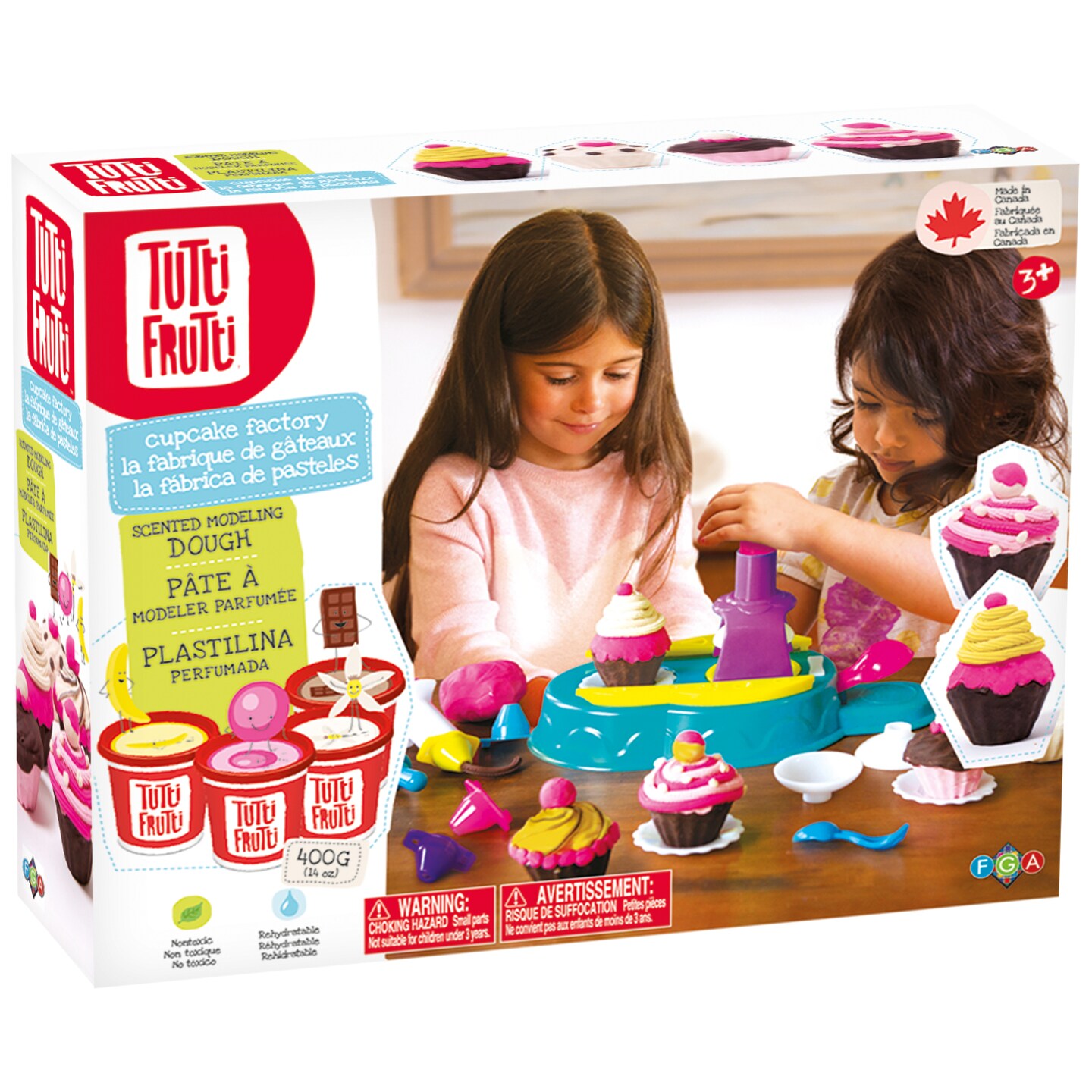 Tutti Frutti: Cupcakes Factory Scented Modeling Dough Kit W/ Maker &#x26; Tools, Kids Age 3+