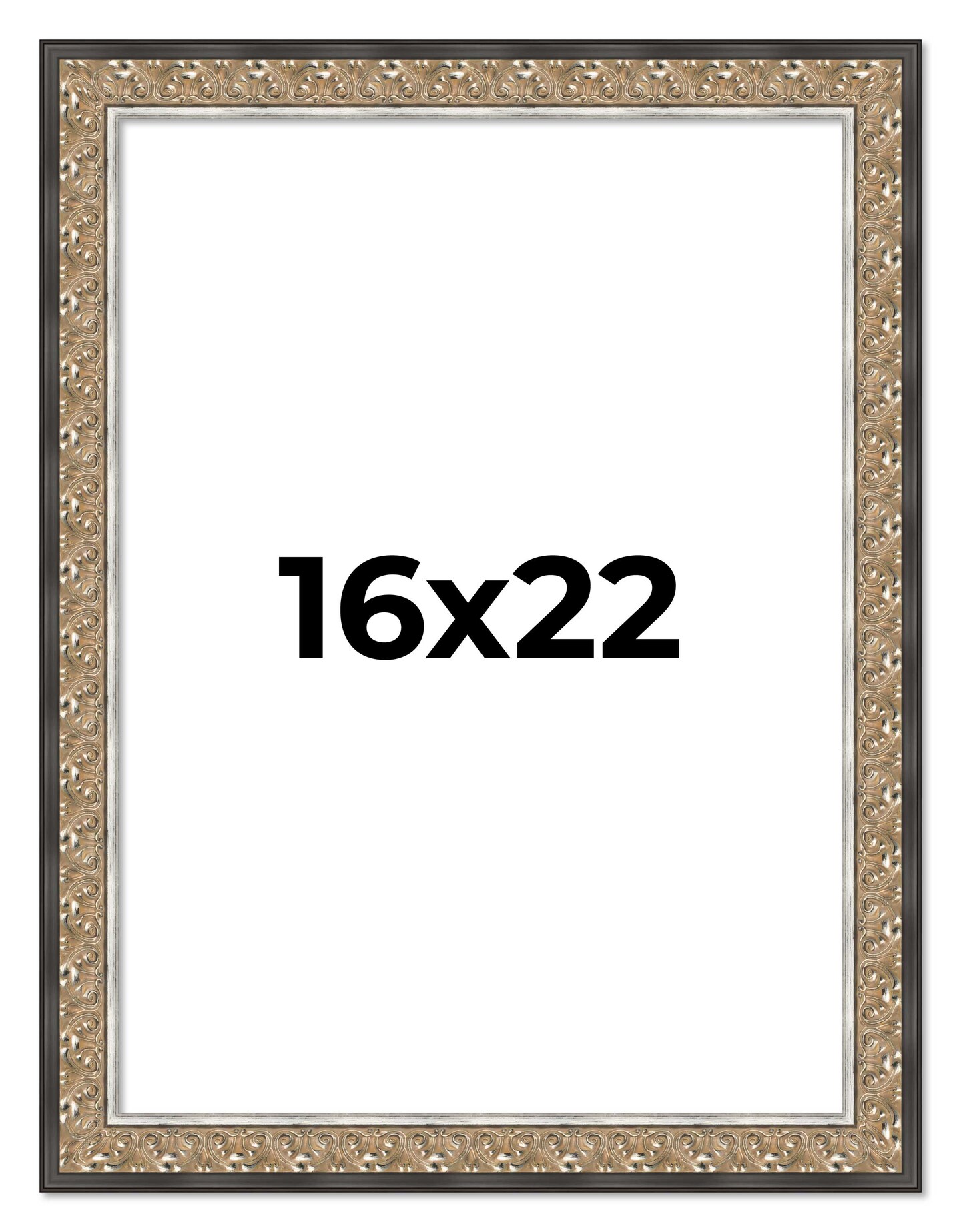 Ornate Silver Picture Frame - UV Acrylic, Foam Board Backing