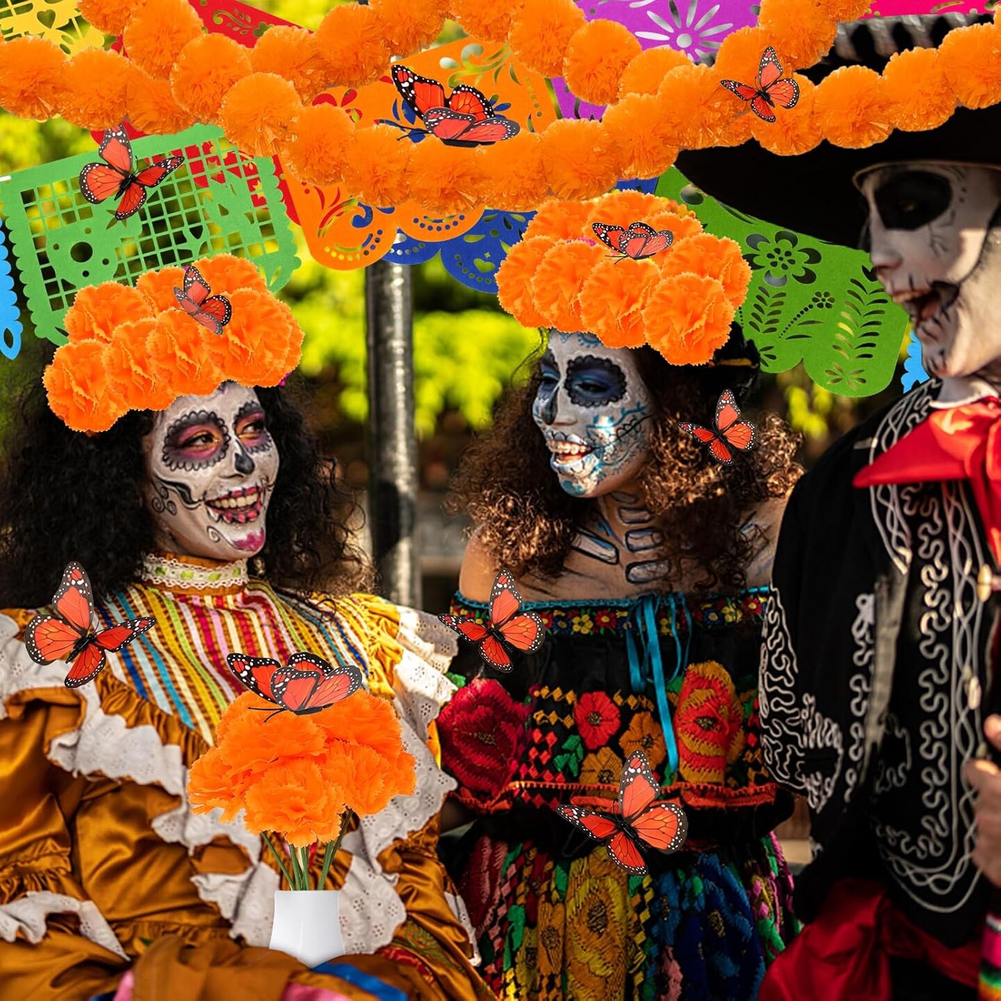 54pcs Day of The Dead Decorations Set
