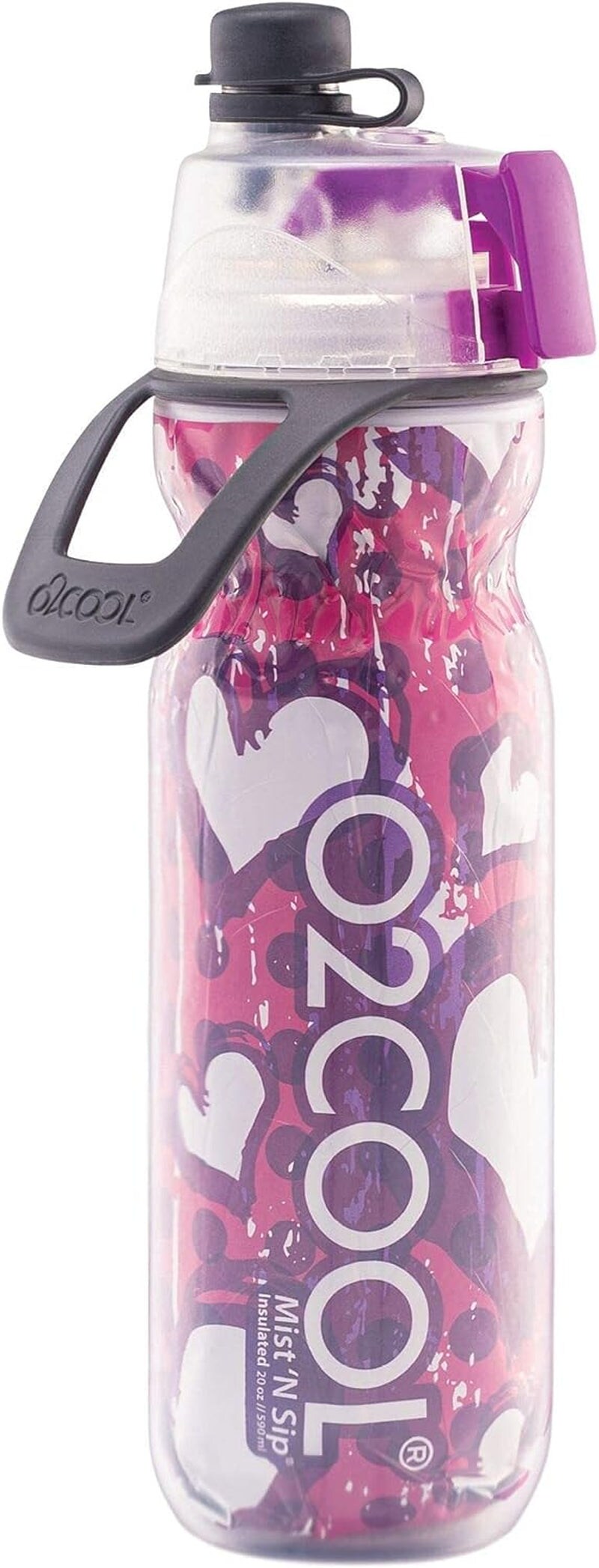 Arcticsqueeze Insulated Mist &#x27;N Sip Water Bottle | BPA Free, 2-In-1 Mist and Sip Function W/No Leak, Locking Pull Top Spout : 20 Oz | Color Collection: Ombre, Raspberry Ombre