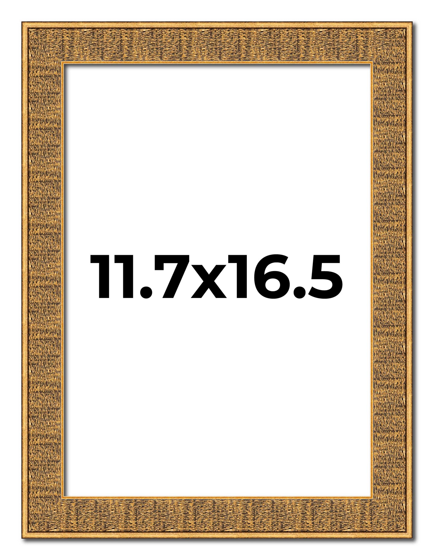 11.7x16.5 Sculpted Picture Frame with UV-Resistant Acrylic &#x26; Acid Free Backing, Available in 5 Finishes - Black, Blue, Gold, Silver, and White