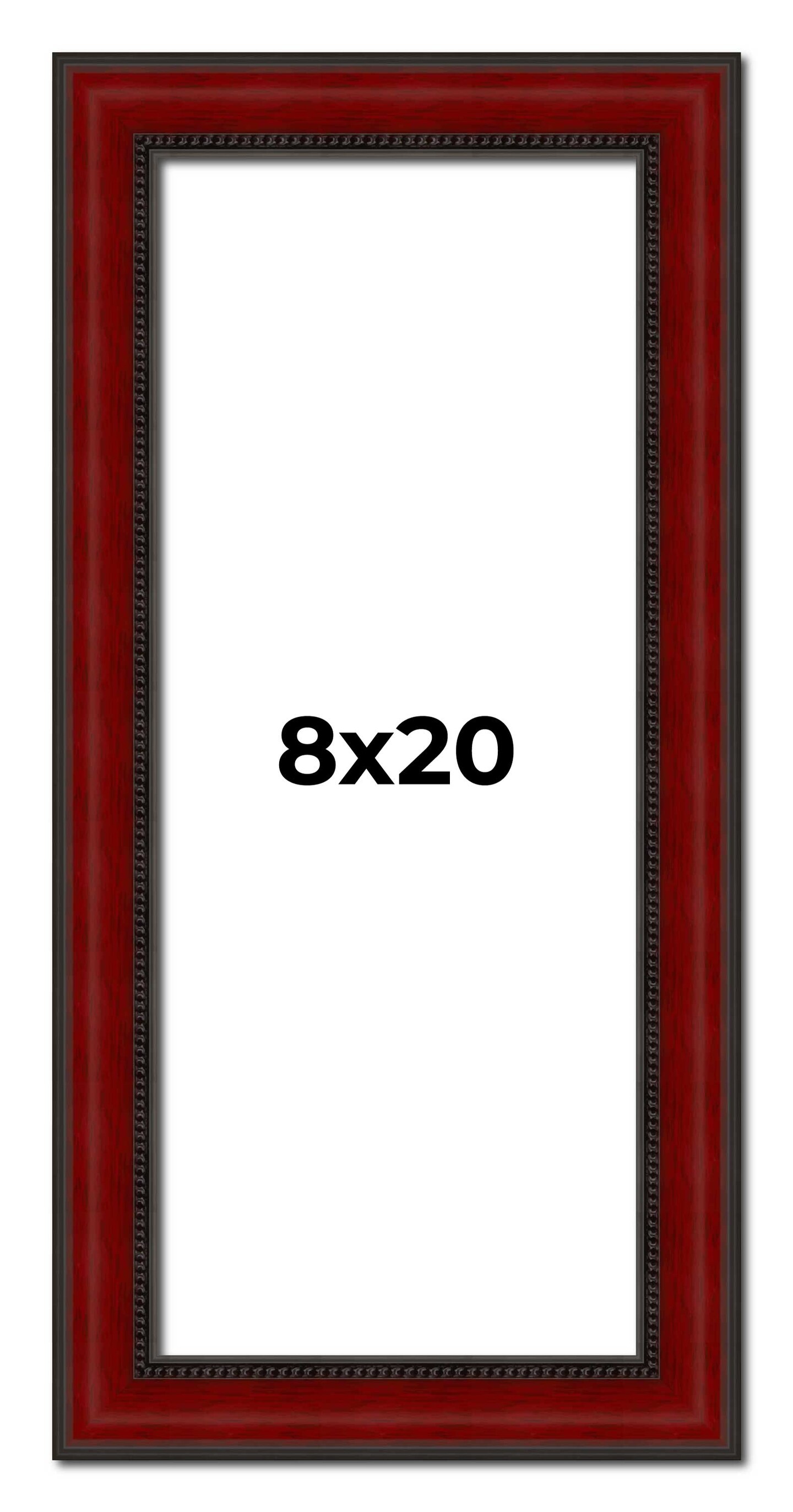 Panoramic Weathered Red Picture Frame - UV Acrylic, Foam Board Backing, Hanging Hardware