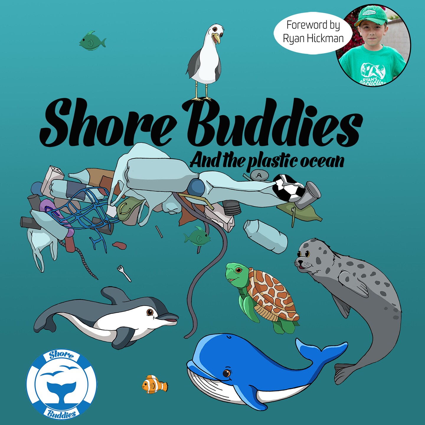 Shore Buddies &#x26; the Plastic Ocean Children&#x27;s Hardcover Picture Book About Plastic Pollution, Kids Ages 3-5