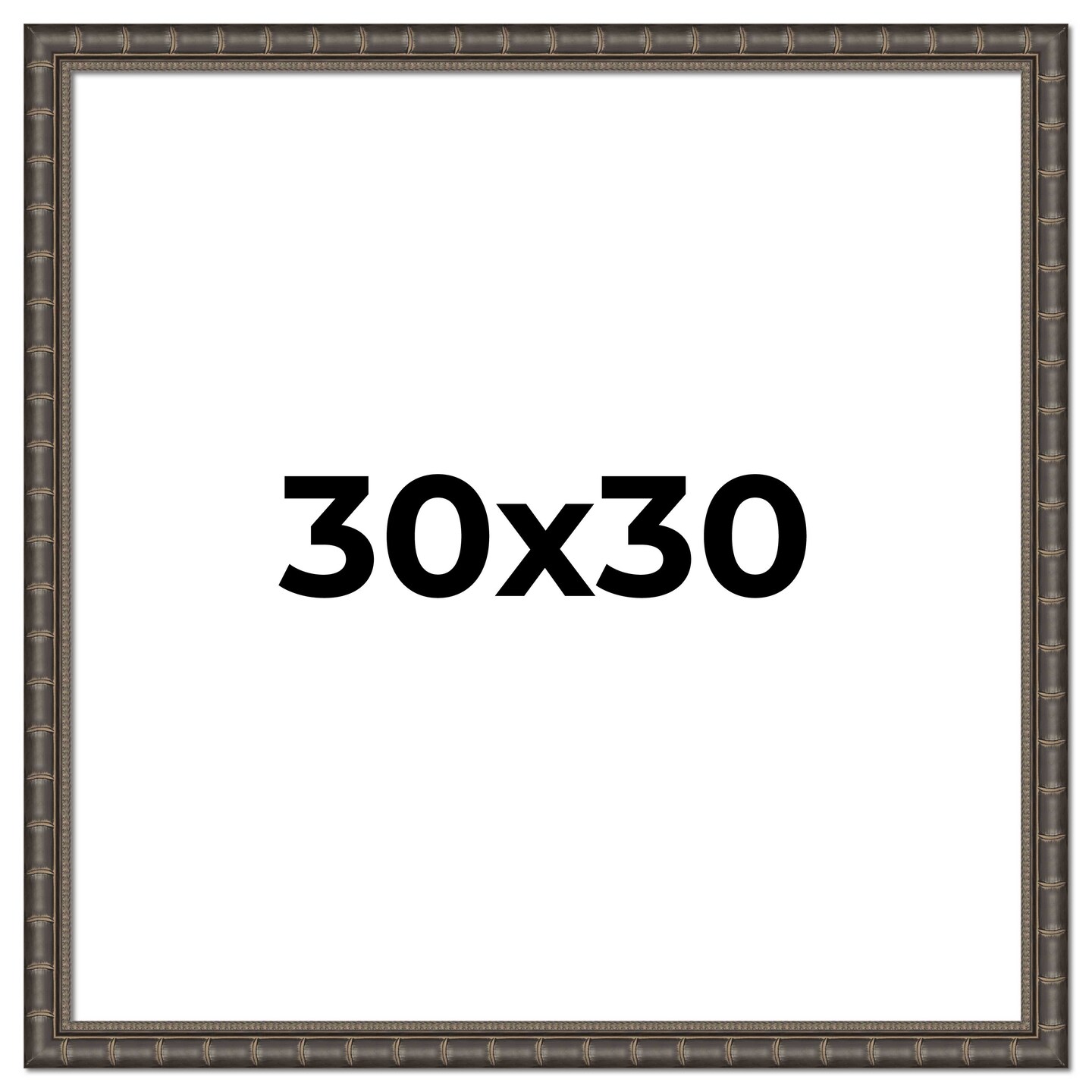 30x30 Modern Bamboo Picture Frame with UV-Resistant Acrylic &#x26; Acid Free Backing, Available in  5 Finishes - Gold, Silver, Brown, Black, and Natural