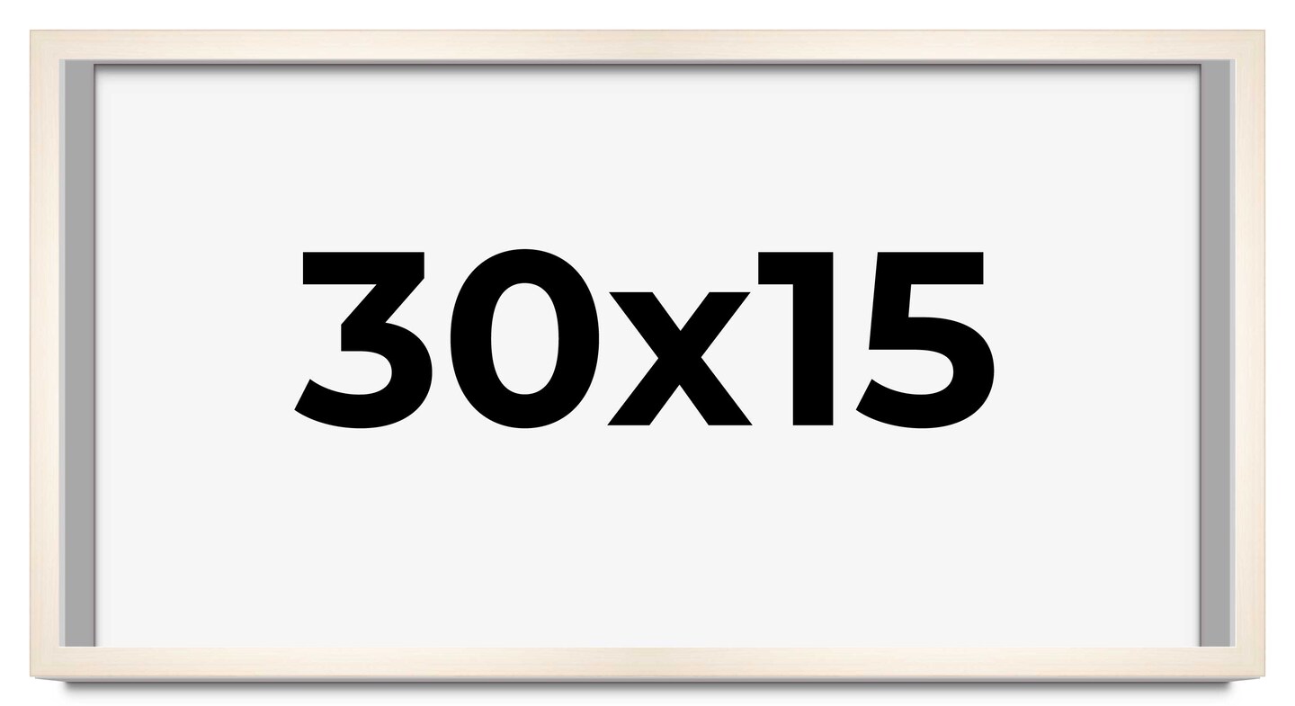 Panoramic Minimalist White Picture Frame - UV Acrylic, Foam Board Backing, Hanging Hardware