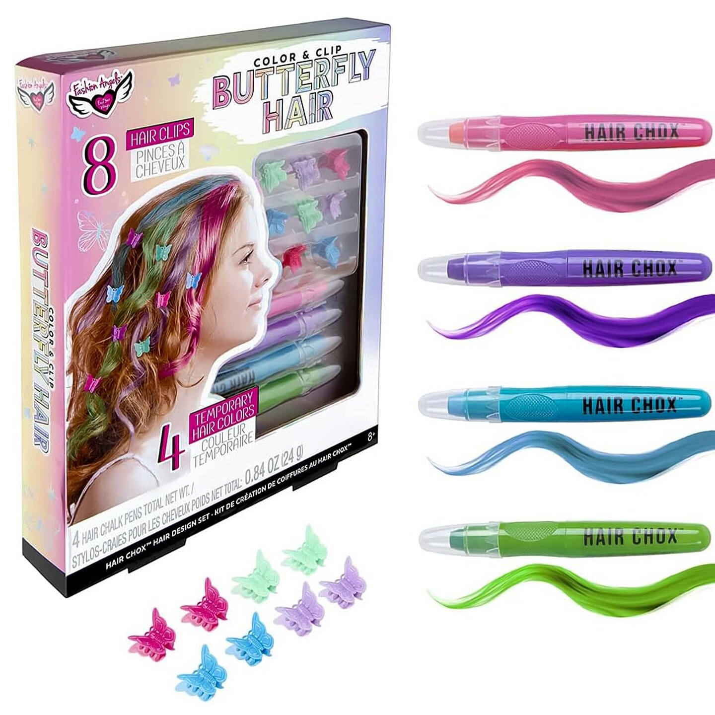 Fashion Angels Color &#x26; Clip Butterfly Hair Design Kit
