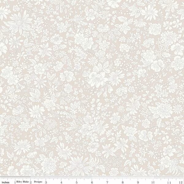 Fabric Liberty Parchment Emily Blossom 107" Wide Back by the Quarter Yard 0166W7403A