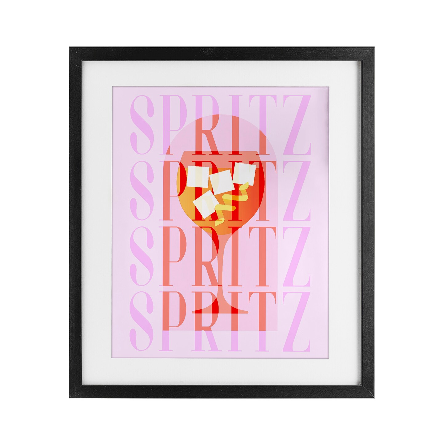 Stupell Industries Retro Pastel Spritz Framed Print Under Glass, design by Lil' Rue
