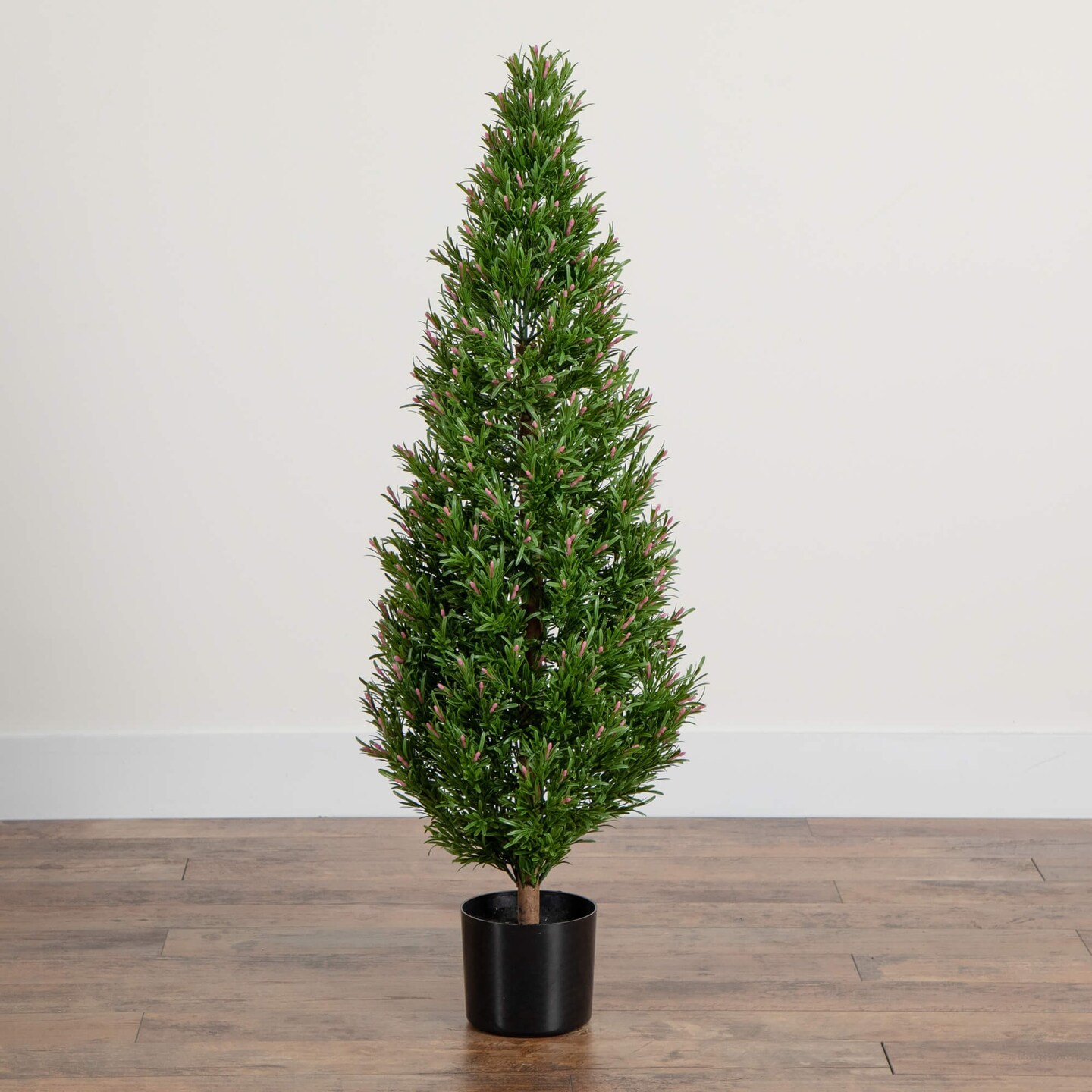 Nearly Natural Rosemary Cone Topiary Artificial Potted Tree - 4&#x27;