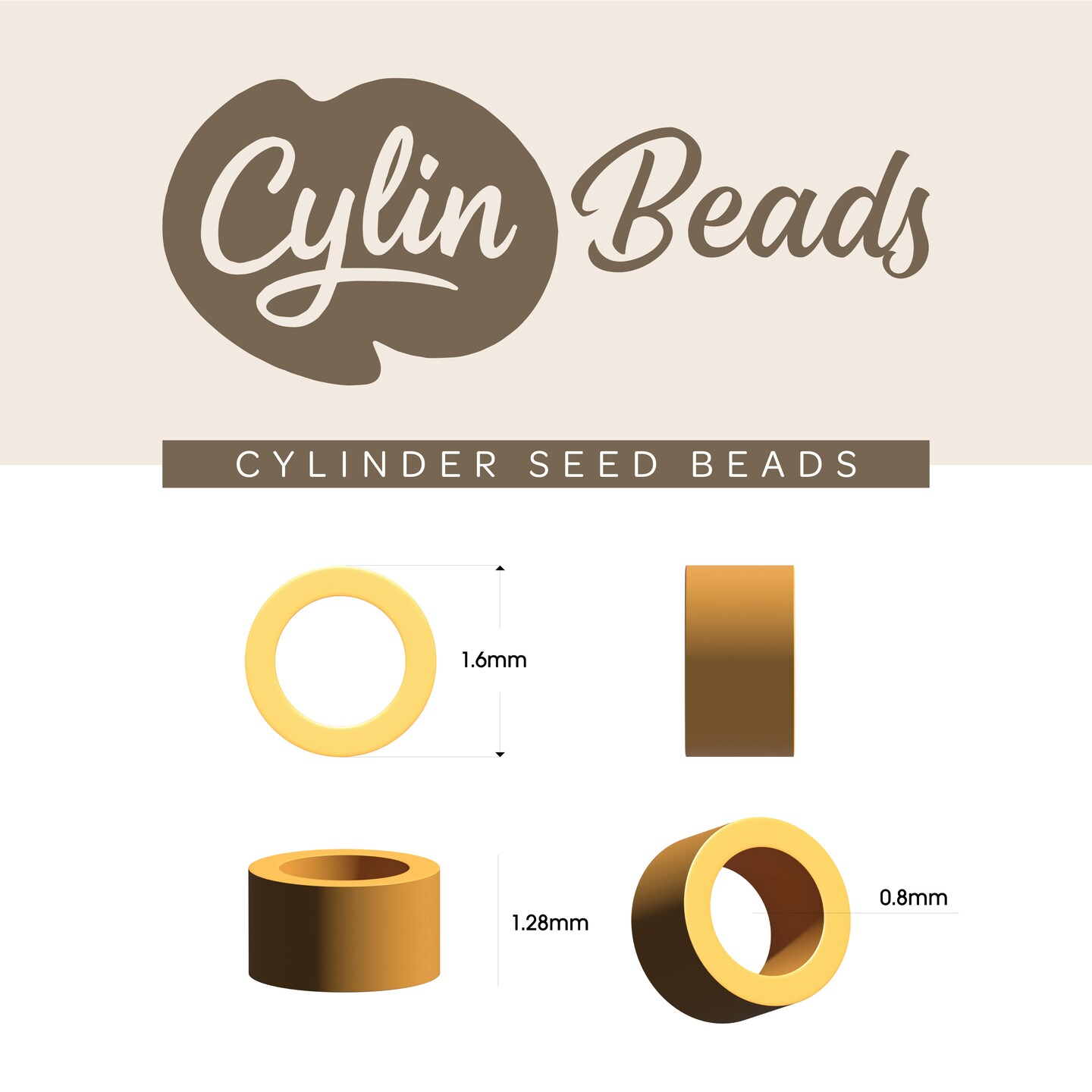 John Bead Glow in Dark Cylin Beads 11/0 Glass Cylindrical Seed Beads, 25g
