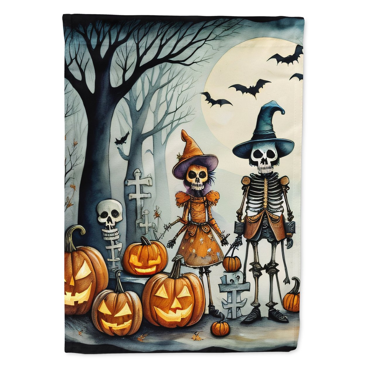 Calacas Skeletons Spooky Halloween House Flag Dac2227