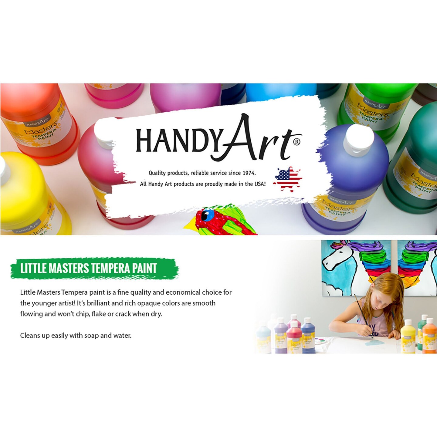 Little Masters&#xAE; Washable Tempera Paint, 128 oz. Bottles, 12 Colors