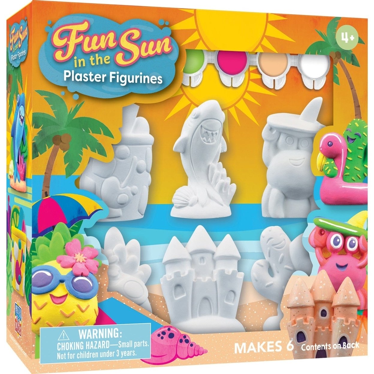 Fun In The Sun Plaster Figurine Paint Set Beach Theme Creative Activity Kit