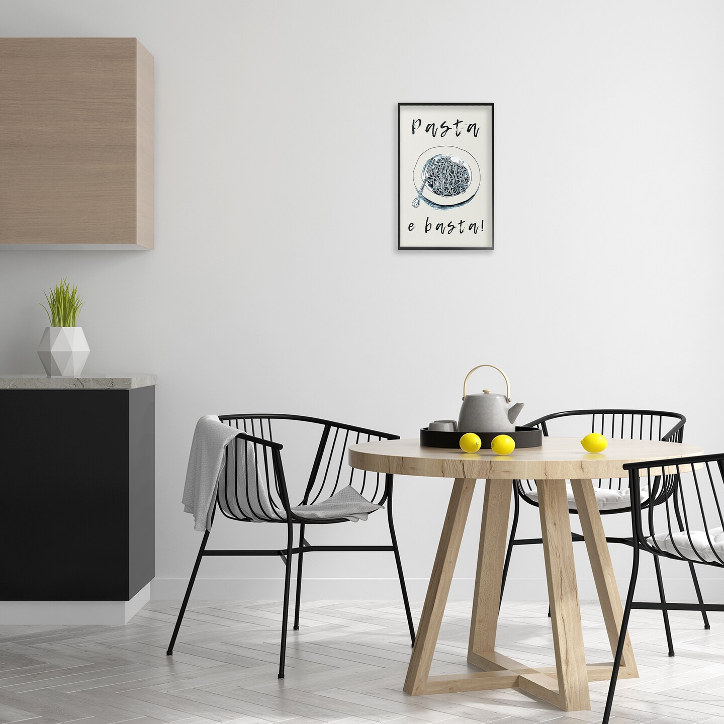 Stupell Industries Pasta e Basta Meal Framed Giclee Design by Andreas Magnusson