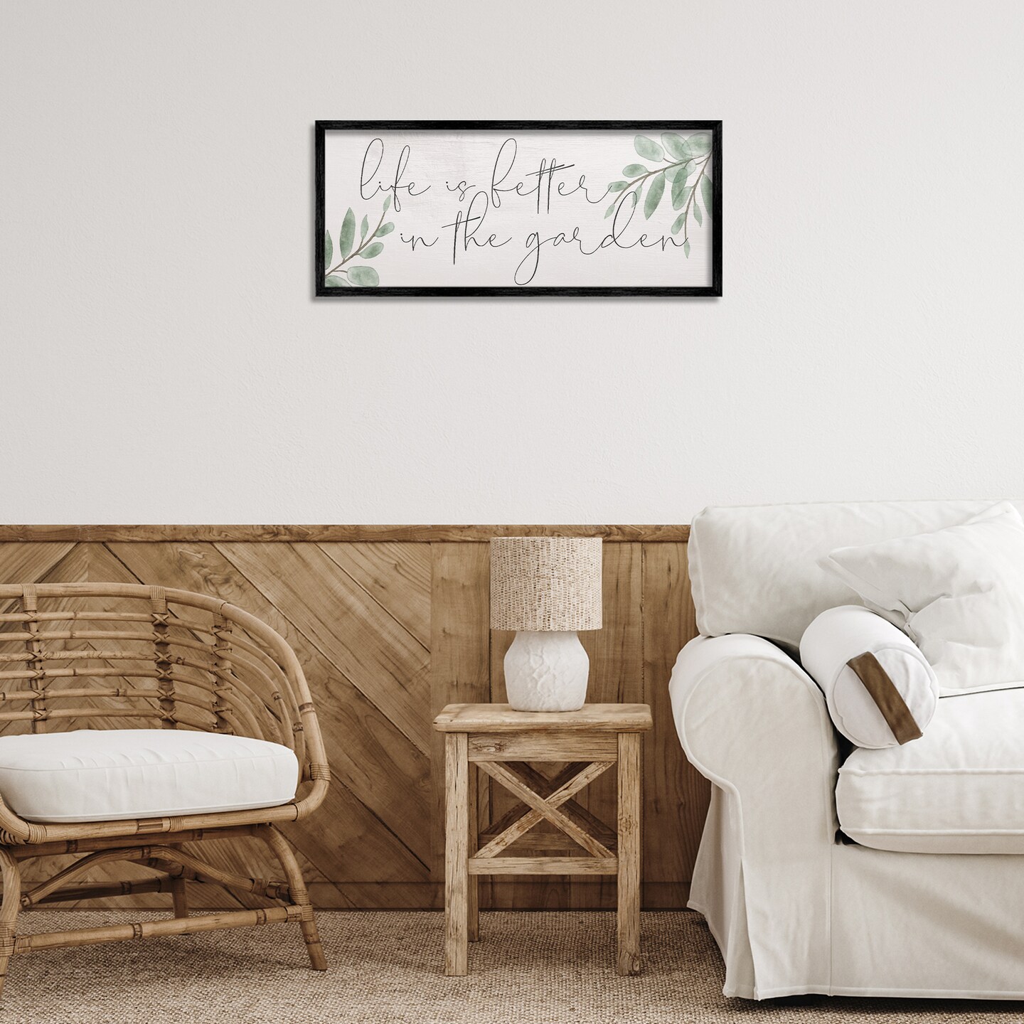 Stupell Industries Life Is Better in Garden Framed Giclee Design by Lil' Rue