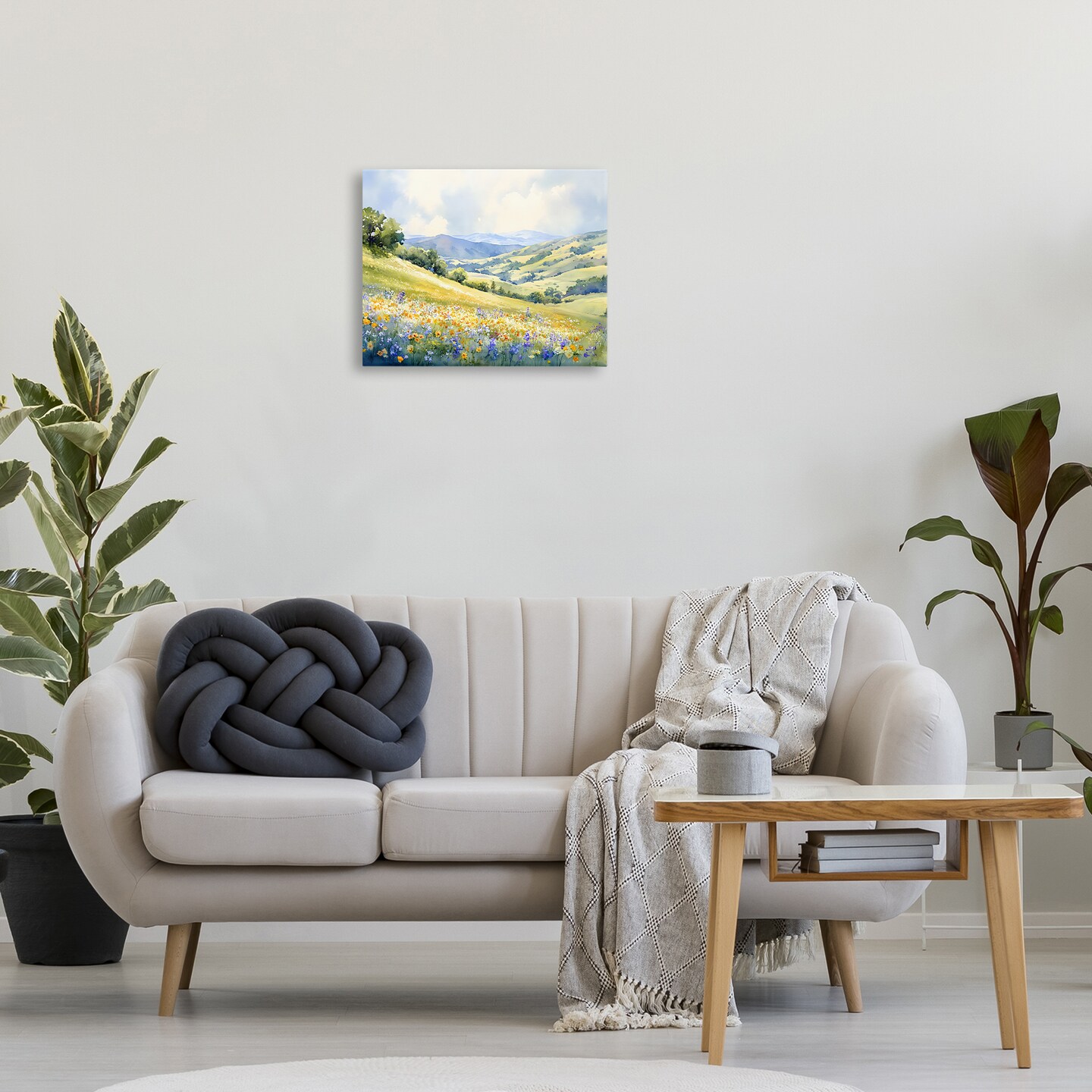 Stupell Industries Spring Meadow with Distant Mountain Canvas Design by Franklyn Gregory