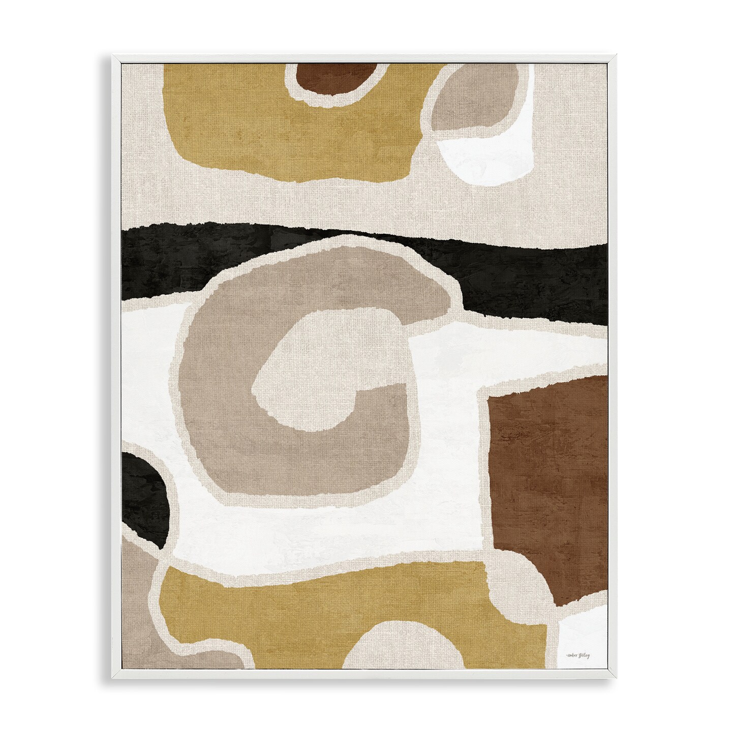 Stupell Industries Earthy Boho Geometrics Framed Giclee Design by Amber Sterling