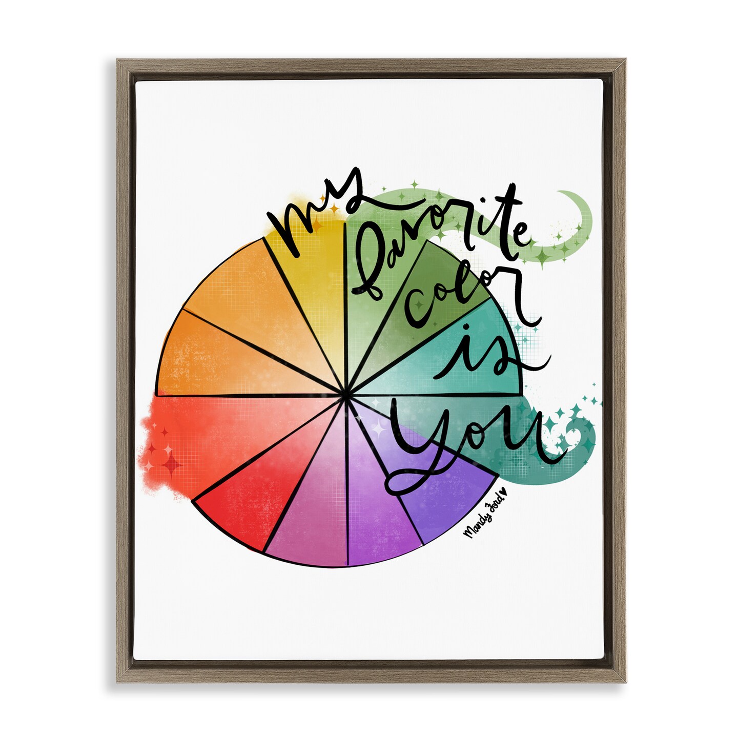 Stupell Industries Favorite Color Is You Floating Frame Design by Mandy ...
