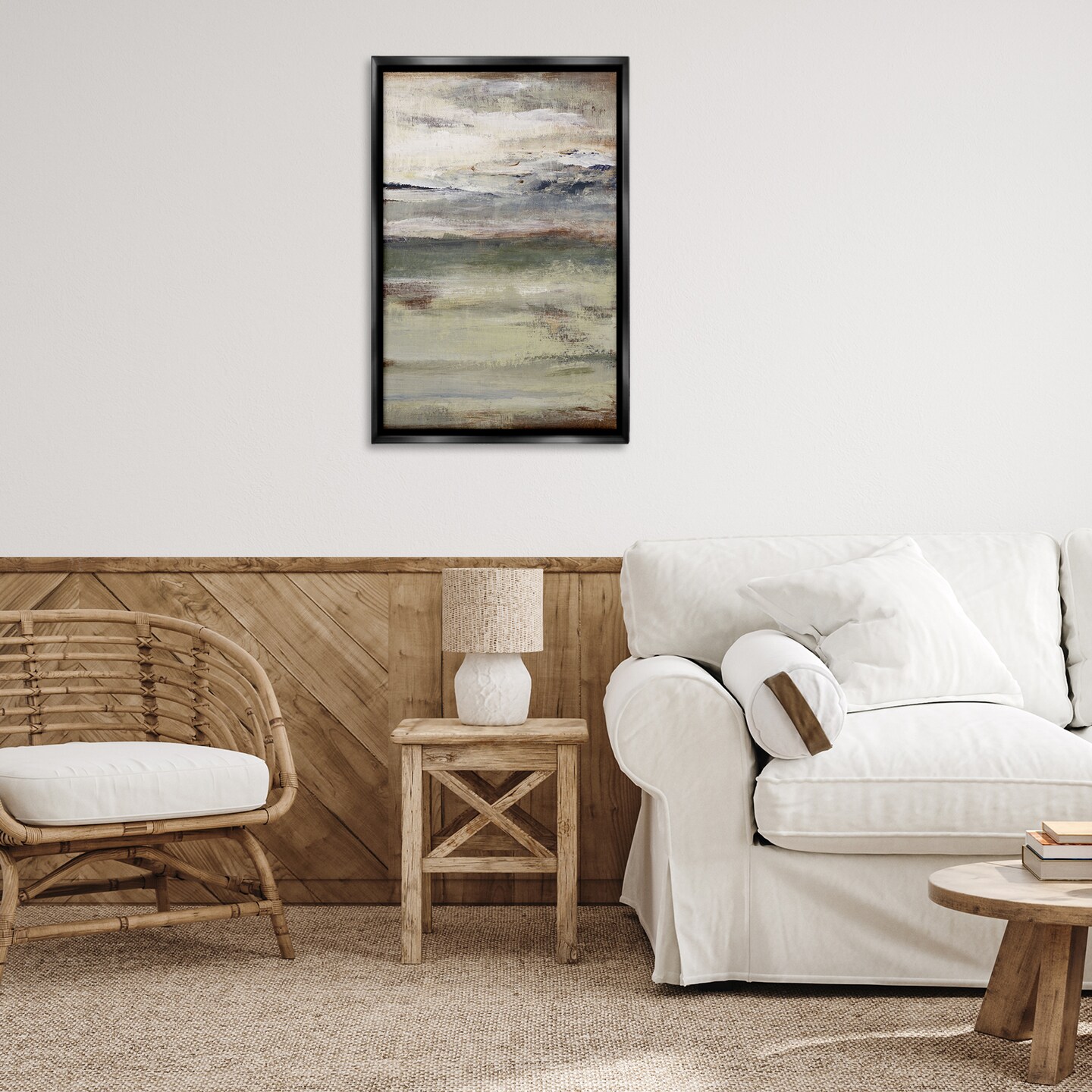 Stupell Industries Earthy Abstract Layers Floating Frame Design by Lanie Loreth