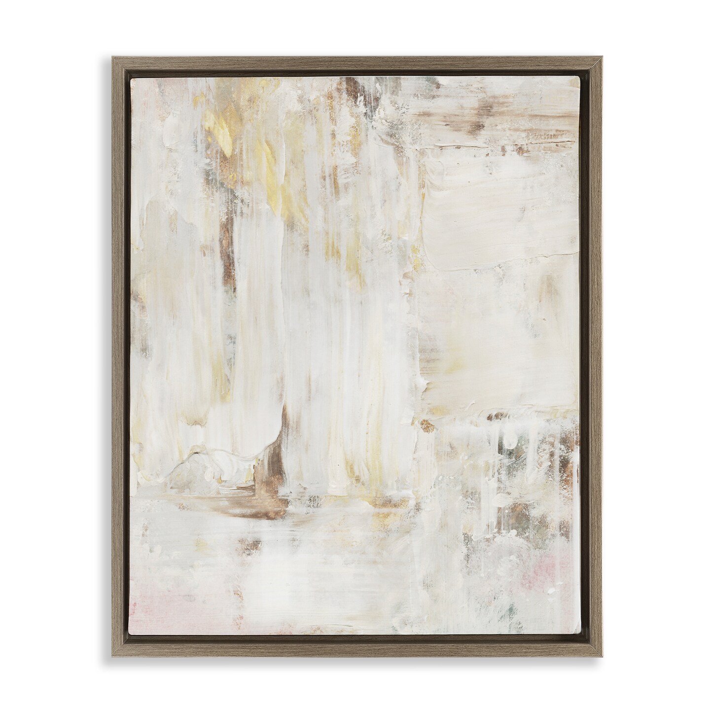 Stupell Industries Natural Muted Abstract Floating Frame Design by Victoria Barnes